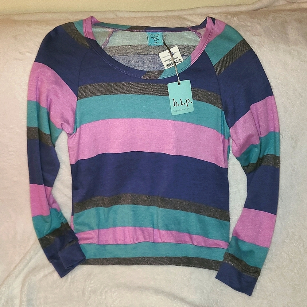 NWT! HAPPENING IN THE PRESENT- Striped Top, Size XS